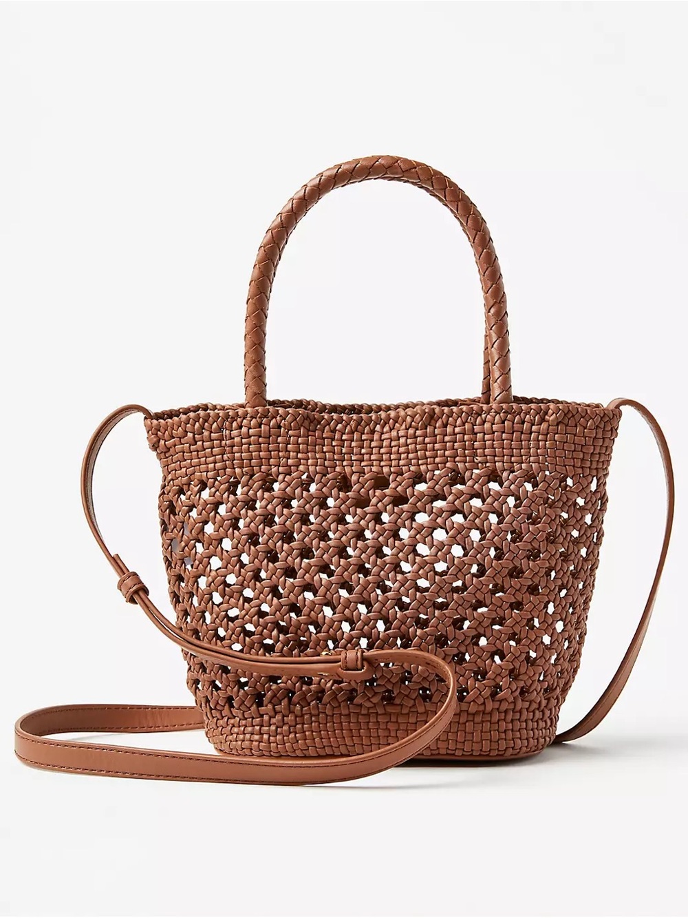 LOFT Crochet Crossbody Bag Small Woven Boho Purse